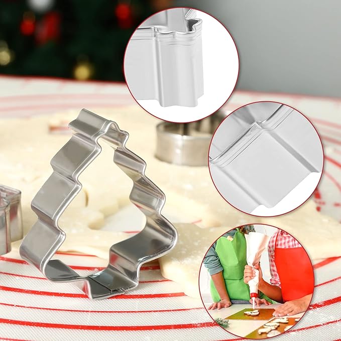 GWHOLE 10 pcs Emporte-pièces Noël inox
